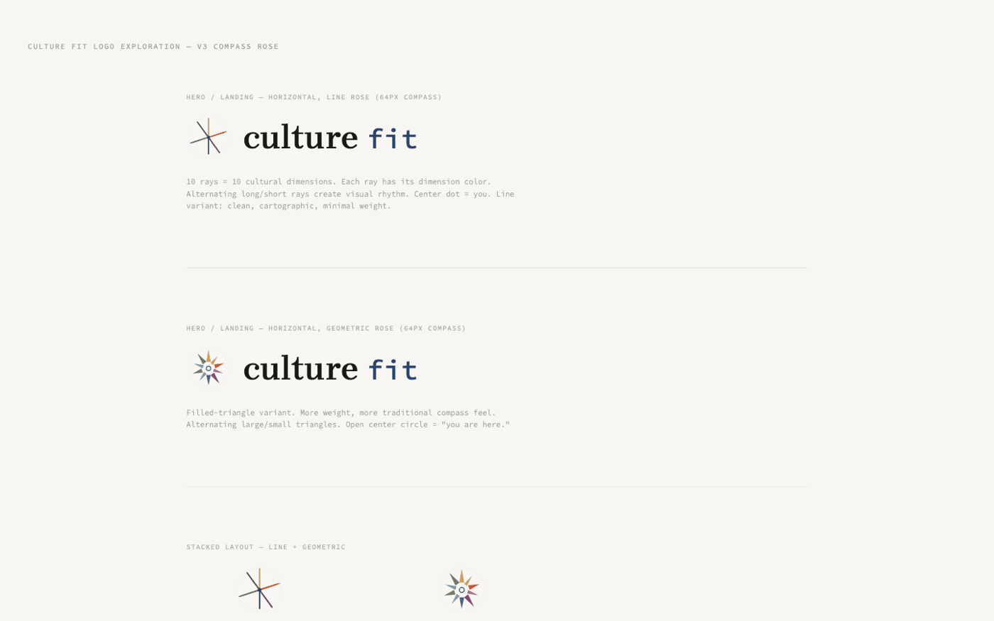 Logo v3 — compass rose